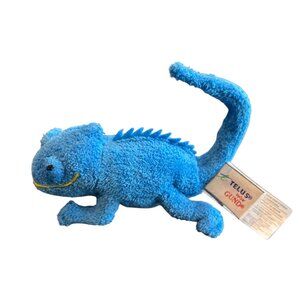 TELUS BY GUND Collectible Critters Blue Lizard Chameleon Stuffed Gecko Plush 9"